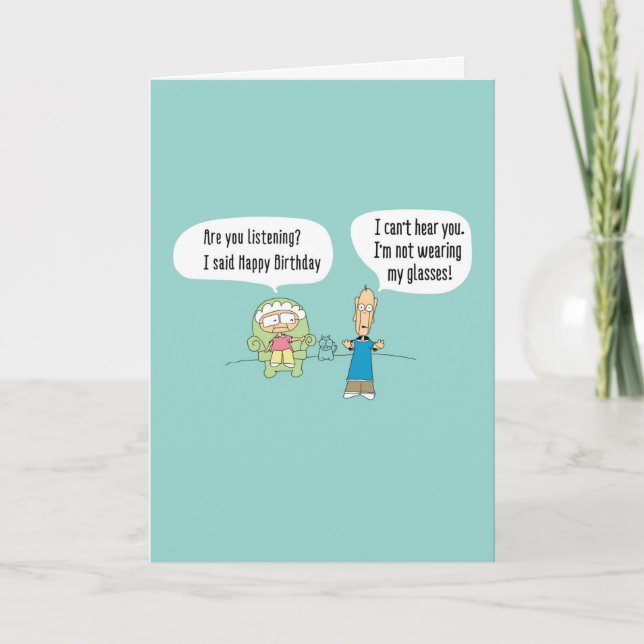 Tarjeta Comic Funny Birthday Card 013 (Anverso)