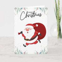 Tarjeta Cómic gracioso moderno Feliz Navidad