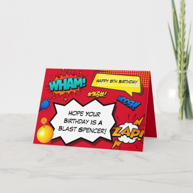 Tarjeta Cómic personalizado (Anverso)