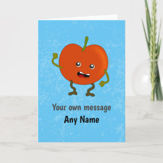 Tarjeta Comic Rotten Tomate Sacudiendo Puño - Texto Person