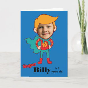 Tarjeta Comic Superhero Fantastic Special Birday Kid