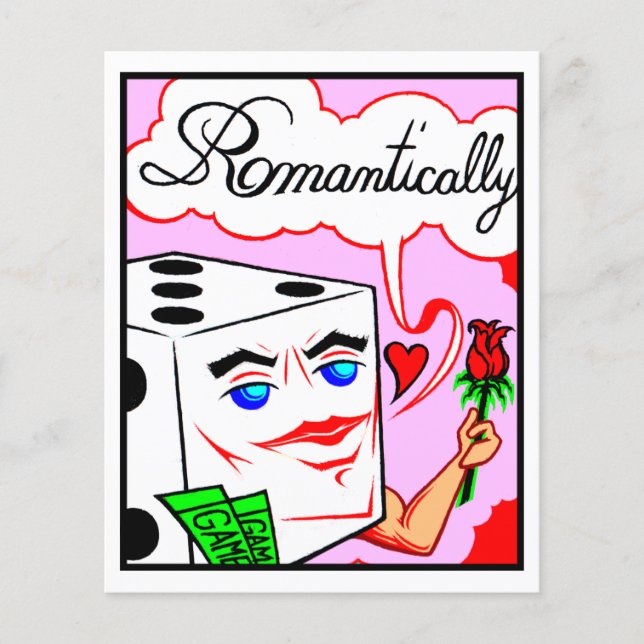 Tarjeta cómica #2084 Impresión de arte de dados su (Anverso)