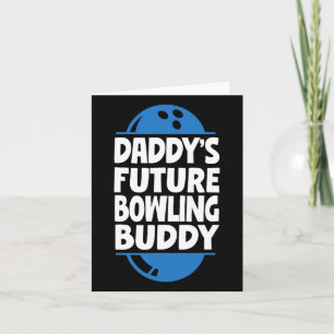 Tarjeta Cómico boliche del futuro de bebé papá