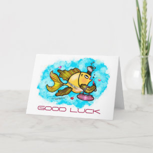 Tarjeta Cómico divertido lindo de los pescados de Beverly