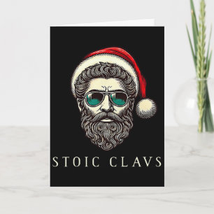 Tarjeta Cómico estoico de Marcus Aurelio Santa Claus estoi