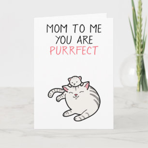 Tarjeta Cómico gato ilustracion Día de la Madre