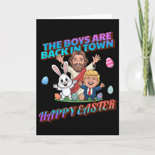 Tarjeta Cómico Pascua Jesús Conejo de Pascua Trump Chicos