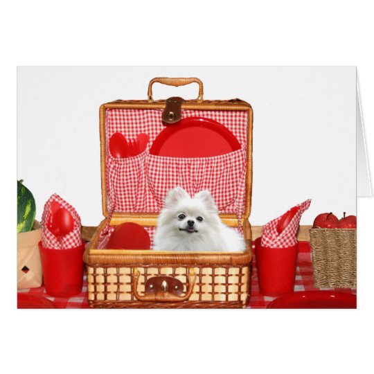 Tarjeta Comida campestre Pomeranian