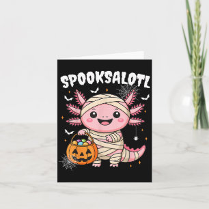 Tarjeta Comida divertida Axolotl Halloween Para Niños Chic