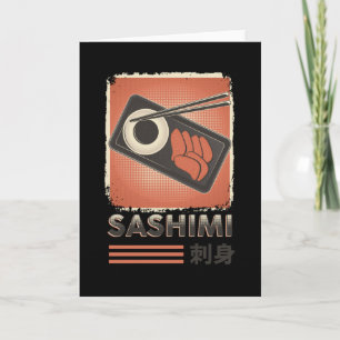 Tarjeta Comida japonesa de sashimi perfecta   Estilo de ép
