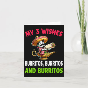 Tarjeta Comida Mexicana Burrito Divertido Cinco De Mayo