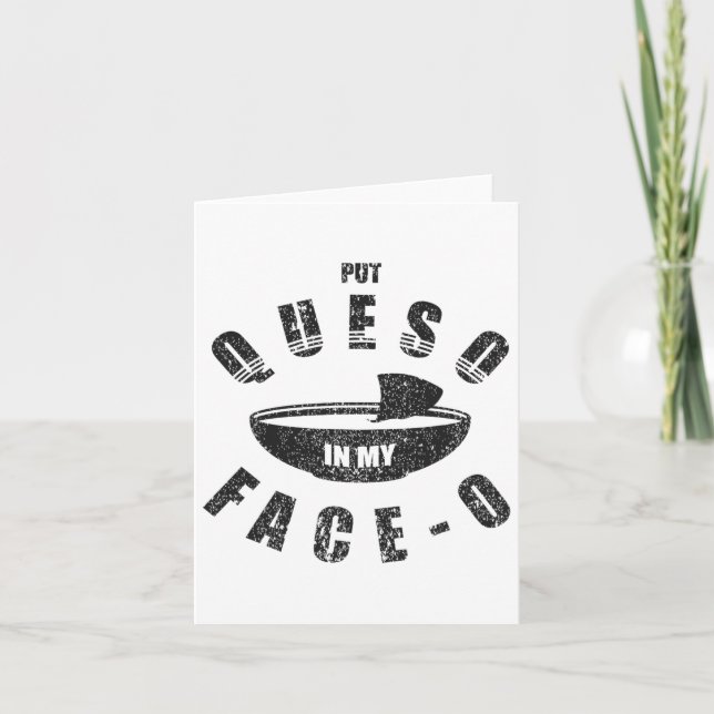 Tarjeta Comida Mexicana Divertida Cinco De Mayo Ponen Ques (Anverso)