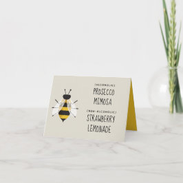 Tarjeta Comida plegada o Rótulo de bebida Rústica e ilustr