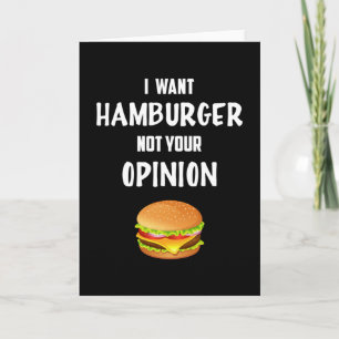 Tarjeta Comida rápida hamburguesa queso divertida comida c