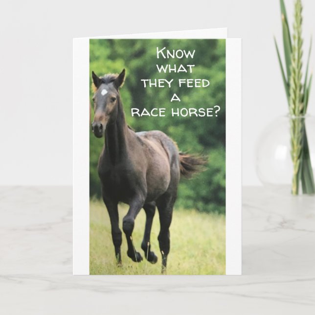 TARJETA ***COMIDA RÁPIDA PARA EL CABALLO** ¡OBTÉN LO QUE Q (Anverso)