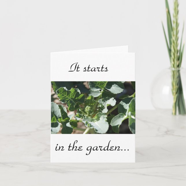 Tarjeta Comienza en el jardín (Anverso)