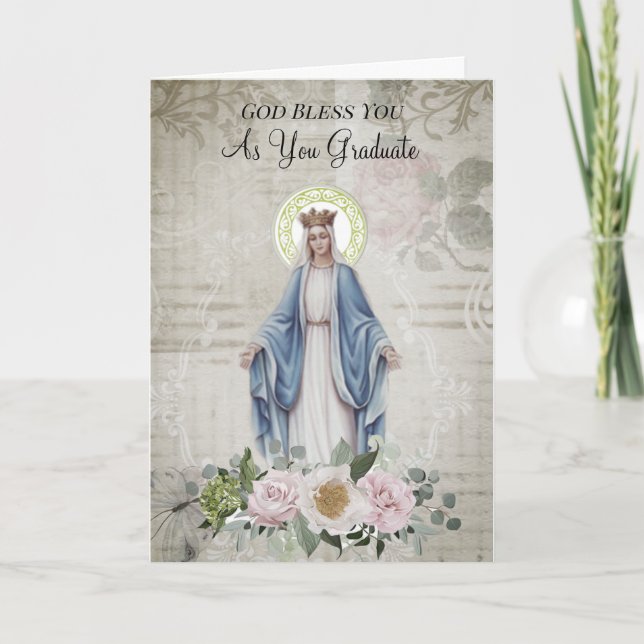 Tarjeta Comienzo de la Graduación de la Santísima Virgen M (Anverso)