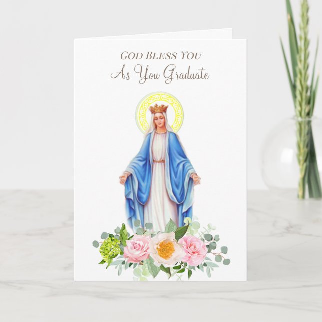 Tarjeta Comienzo de la Graduación de la Santísima Virgen M (Anverso)