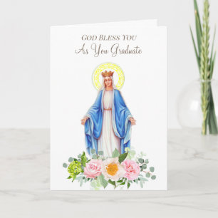 Tarjeta Comienzo de la Graduación de la Santísima Virgen M