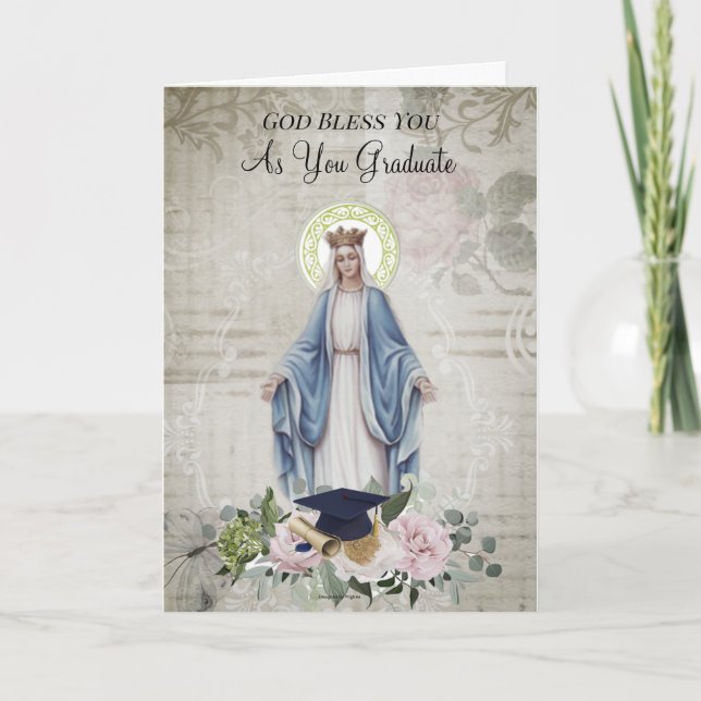 Tarjeta Comienzo de la Graduación de la Santísima Virgen M (Anverso)