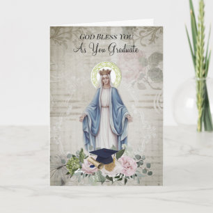 Tarjeta Comienzo de la Graduación de la Santísima Virgen M