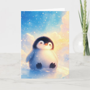 Tarjeta Comienzos de heladas de pingüino