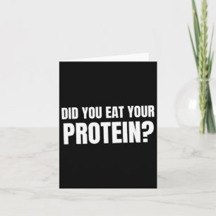 Tarjeta ¿Comiste Tu Proteína Bodybuilding Fitness Humo