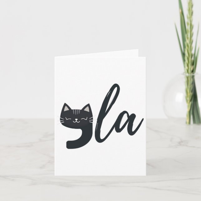 Tarjeta Comma de gato lindo gracioso La graciosa Kamala Ha (Anverso)