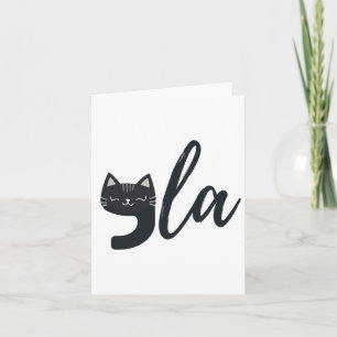 Tarjeta Comma de gato lindo gracioso La graciosa Kamala Ha