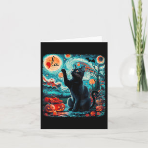 Tarjeta Comma de gato negro La Kamala Harris Halloween Sta