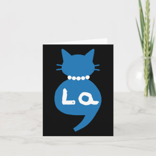 Tarjeta Comma de zapatos de gato retro recortado La Kamala
