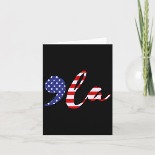 Tarjeta Comma La Bandera Estadounidense Kamala Harris Por