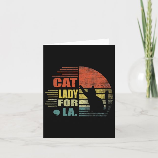 Tarjeta Comma La Funny Cat (Anverso)