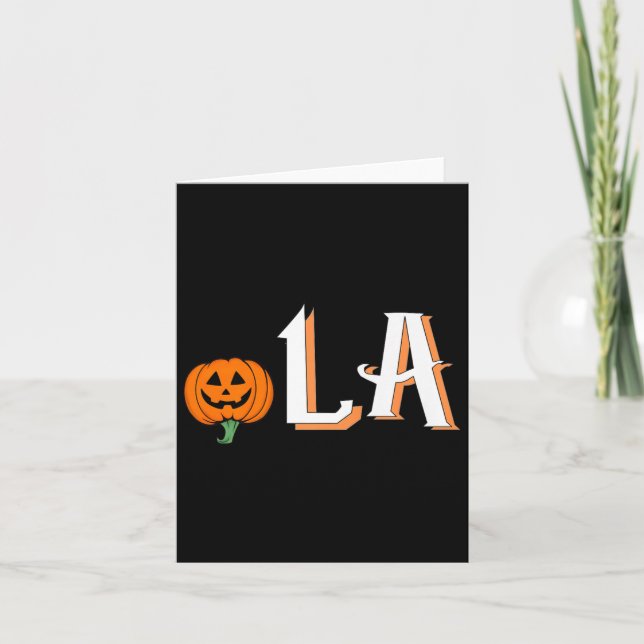 Tarjeta Comma La Funny Kamala Harris 2024 Halloween Pumpki (Anverso)