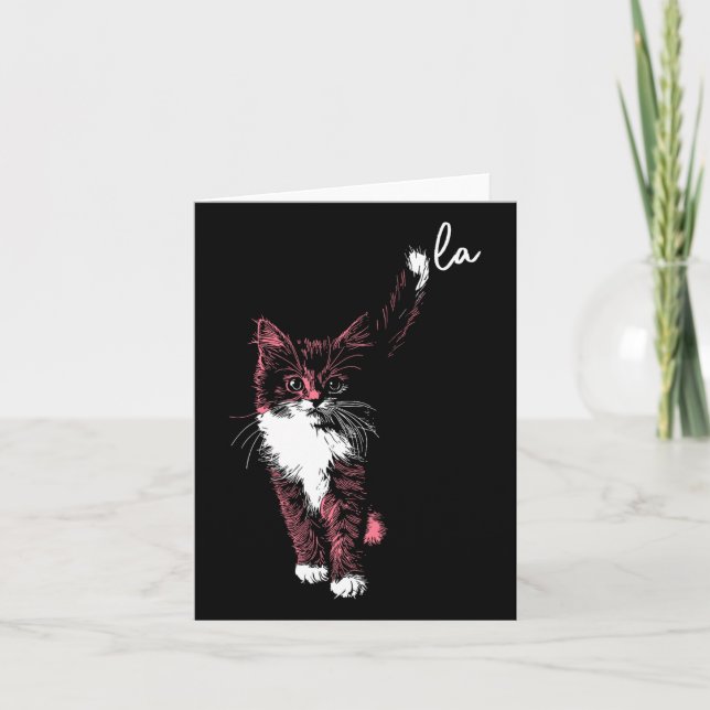 Tarjeta Comma La Kamala Harris Cat Kitten Cute Adorable Ta (Anverso)