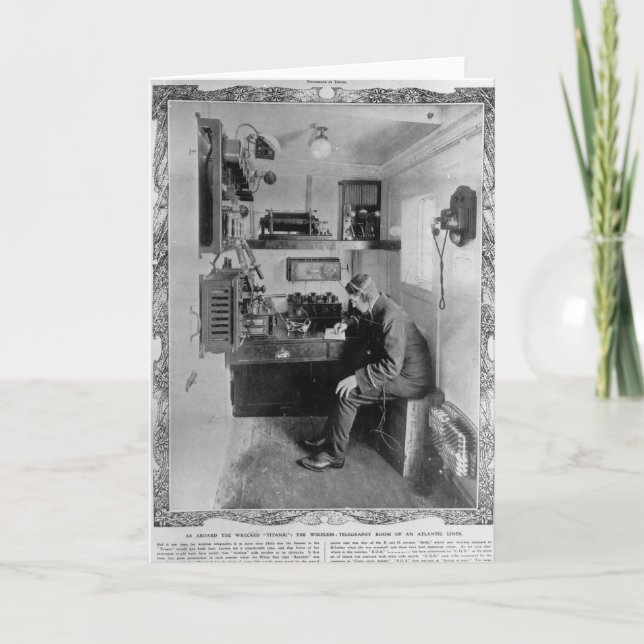 Tarjeta Como a bordo del "titánico arruinada " (Anverso)