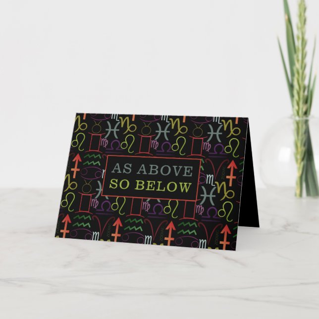 Tarjeta Como Arriba, Astrológico (Anverso)