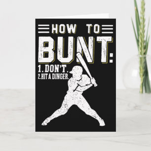 Tarjeta Cómo Bunt No Golpear Un Dinger Divertido Béisbol O