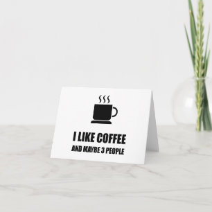 Tarjeta Como Café Tres Personas Divertidas