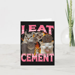 Tarjeta Como Cemento Gato Divertido Meme Memes de Internet