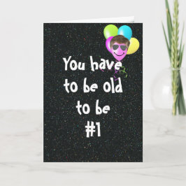 Tarjeta Cómo conseguir globos de cumpleaños con gafas de s