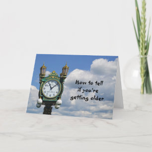 Tarjeta Cómo decir si estás envejeciendo, Cumpleaños Diver