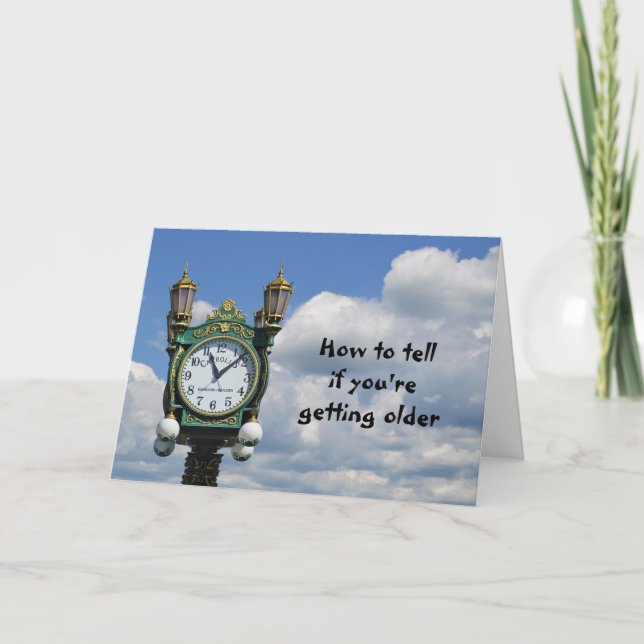 Tarjeta Cómo decir si estás envejeciendo, cumpleaños diver (Anverso)