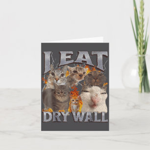 Tarjeta Como Drywall Gato Divertido Meme Bootleg Gráfico