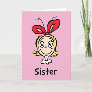 Tarjeta Cómo el Grinch robó la Navidad Hermana Grinch