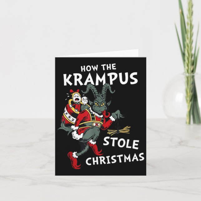 Tarjeta Cómo el Krampus robó la Navidad (Anverso)