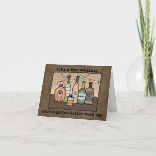 Tarjeta Como en la Edad de Whisky Muy Bien Hombres Clásico