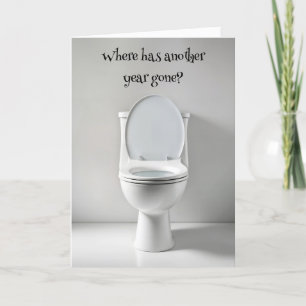 Tarjeta Cómo envejecer Humor De Cumpleaños Baño Blanco