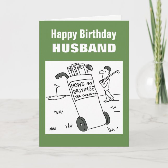 Tarjeta ¿Cómo está mi conducción? Funny Golf Card (Anverso)