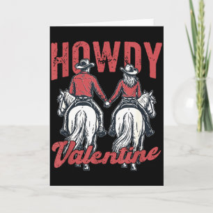 Tarjeta Cómo estás, Valentine Retro Pareja Occidental Amor